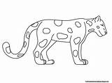 Coloring Pages Kids Jaguar Printable Standing Sheets Animals Rainforest sketch template