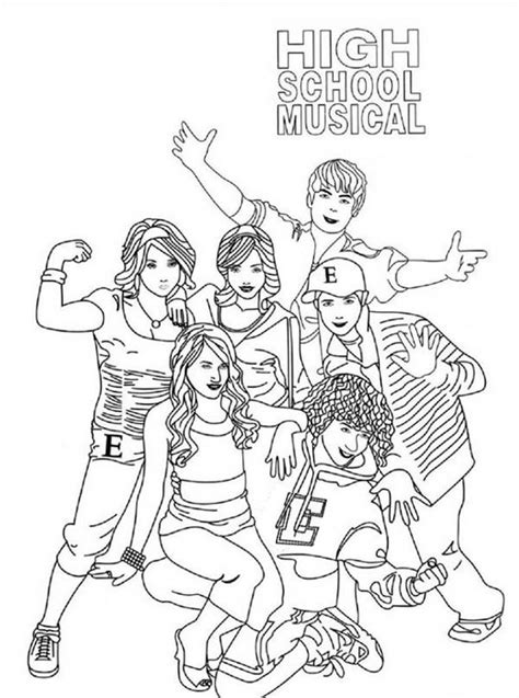 coloring book   crew  high school musical  print