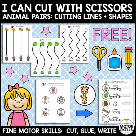 cutting activities  kids  printable packet  therapy sou