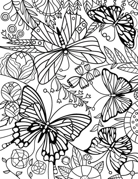 advanced coloring pages  butterfly  adults