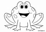Frog Coloring Pages Frogs Outline Clipart Kids Template Clip Preschool Printable Cute Cartoon Baby Animal Archives Pokemon Animals Posted Book sketch template