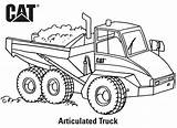 Coloring Pages Cat Truck Backhoe Caterpillar Kids Construction Printable Popular Articulated sketch template
