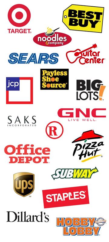 department stores logos
