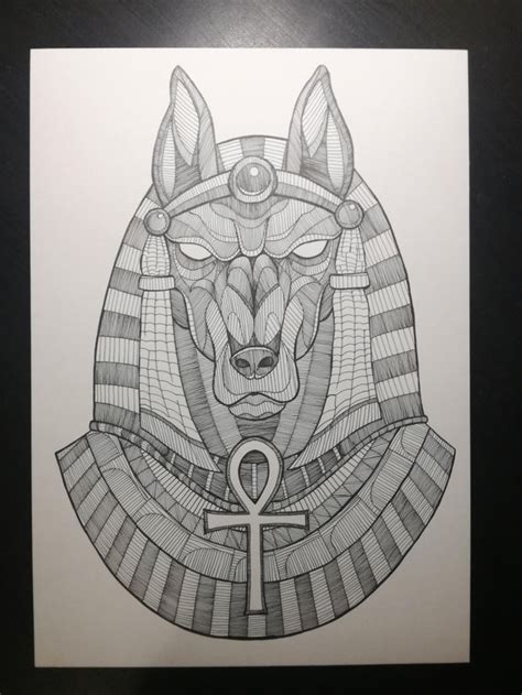 God Anubis Drawing