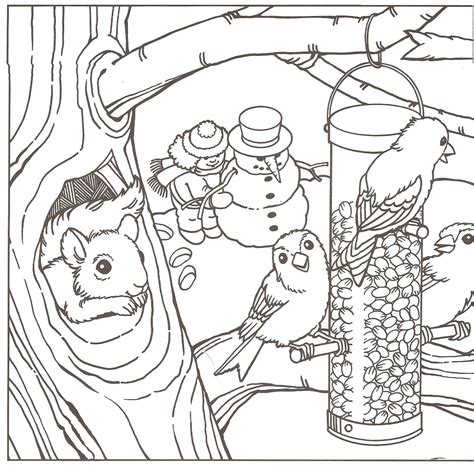 pics  winter coloring pages winter scenes