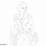 Widow Superhero Avengers Tagged sketch template