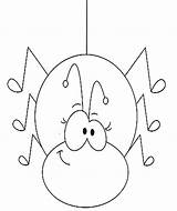 Spider Cute Coloring Pages Animal Girl Spiders Halloween Coloringkidz sketch template