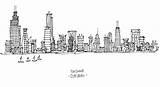 Skyline Chicago Drawing Outline Sketch Simple City Cityscape Easy Line Drawings Nashville Nyc Coloring York Pages Paintingvalley Boston Printable Related sketch template