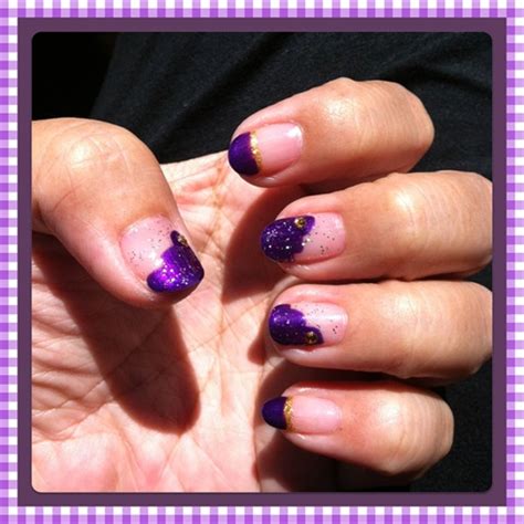 purple french nail art gallery