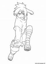 Naruto Sasuke Coloring Fighting Pages Printable Online sketch template