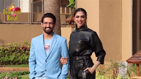 deepika padukone and vikrant massey spotted during the promotion of the