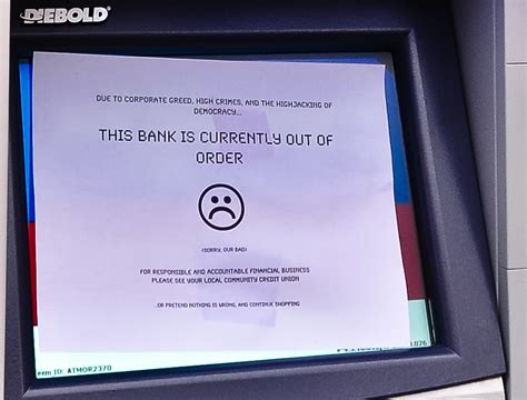shut  atm  chase bank due  corporate greed high flickr