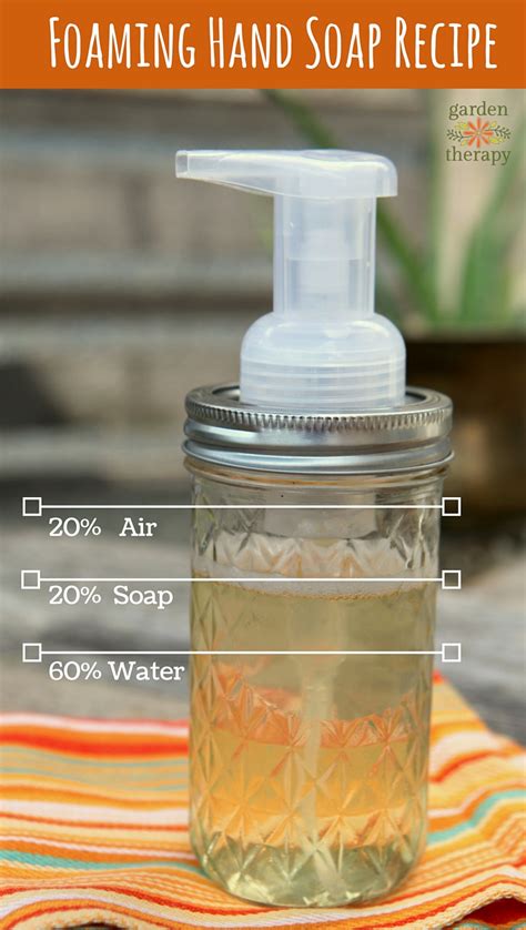 homemade foaming hand soap recipe  diy mason jar soap dispenser