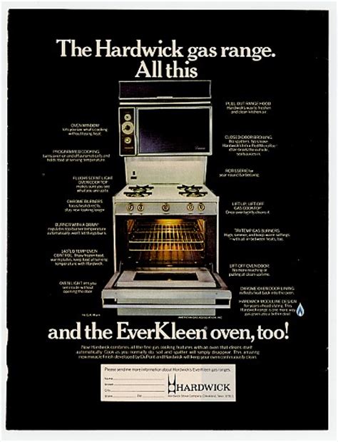 1969 hardwick gas range with everkleen oven print ad