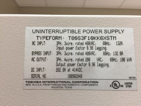 toshiba  power conditioner  sale dotmed listing