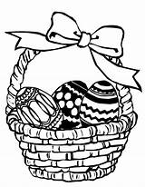 Basket Coloring Easter Clip Pages sketch template