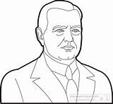 Hoover Herbert Outline Clipart President Presidents American Clip Members Transparent Available Gif sketch template