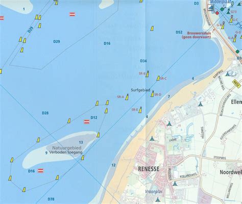 wtk  nederlandse kust waterkaart   reisboekhandel de noorderzon