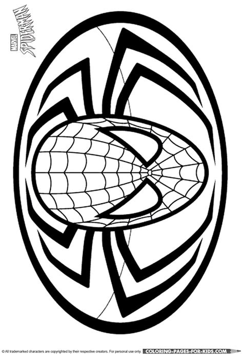 logo  spider man colouring pages