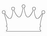 Crown Template Pattern Outline Printable Clipart Stencils Patternuniverse Stencil Princess Print Templates Crafts Make Birthday Paper King Kings Use Creating sketch template
