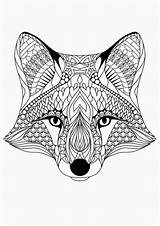 Coloring Pages Adult Printable Fox Mandala Read Patterns Kolorowanki Dla sketch template