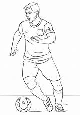 Messi Coloring Pages Soccer Sergio Aguero Printable Football Ronaldo Agüero Drawing Print Easy Template Color Supercoloring Cup Leo Book Lovers sketch template
