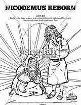 Nicodemus Coloring Pages Getdrawings Sunday sketch template
