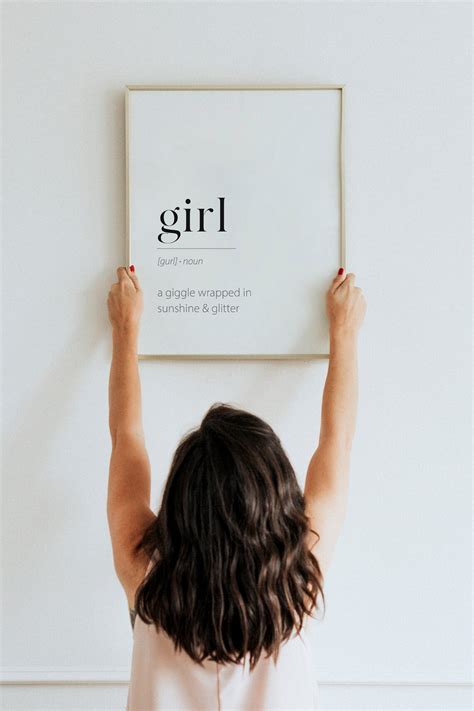 girl definition print girl noun quote girl poster girl etsy