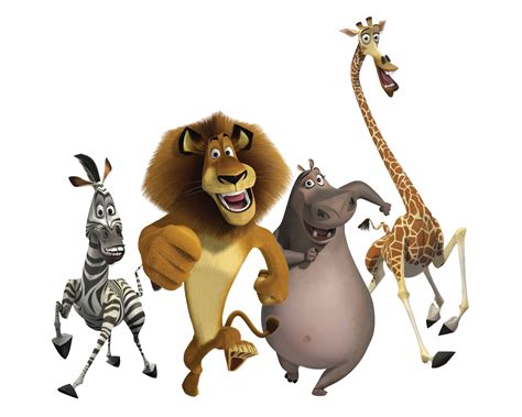 Cartoon Characters Madagascar And Shrek Png