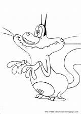 Oggy Cockroaches Coloring Pages sketch template