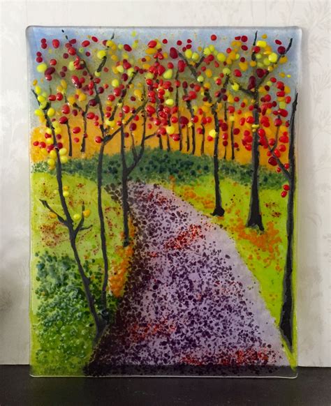 Fused Glass Landscape In Frit Glass Fusion Ideas Fused Glass Art