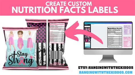 nutrition facts labels  personalize chip bags  custom party favors youtube