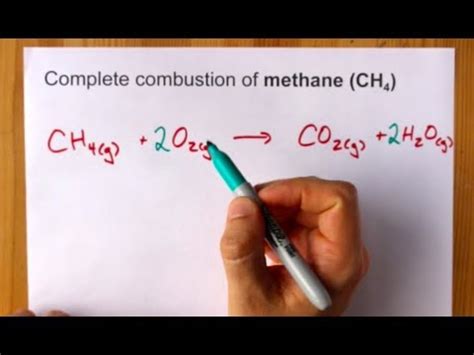 complete combustion  methane ch balanced equation youtube