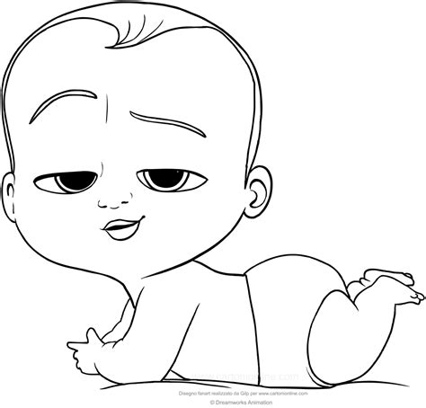 boss baby coloring page