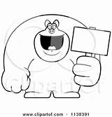 Buff Pig Cartoon Outlined Holding Sign Clipart Dog Thoman Cory Coloring Vector 2021 Clipartof sketch template