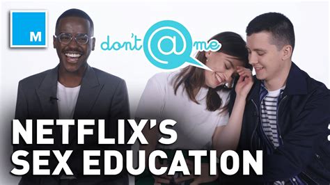 the cast of sex education plays don t me exclusive interview youtube
