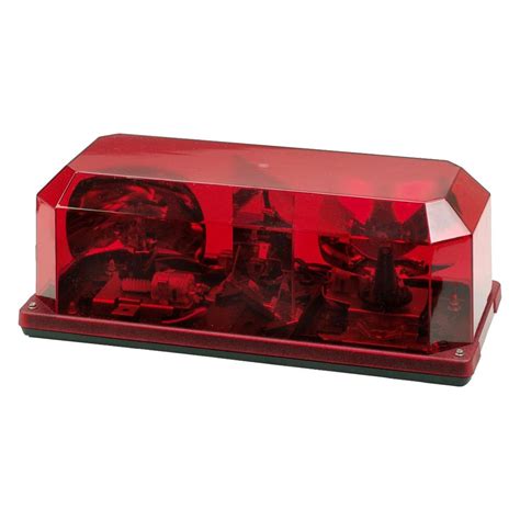wolo p  priority  red lens rotating halogen mini light bar