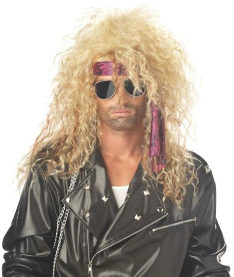 heavy metal rocker blonde adult wig rocker costume california