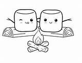 Campfire Marshmallows Palestinian Territory sketch template