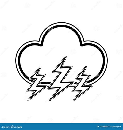 isolated thunderstorm weather icon stock vector illustration  sign