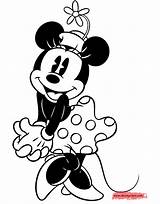 Minnie Coloring Classic Mouse Pages Romantic Funstuff Disneyclips sketch template