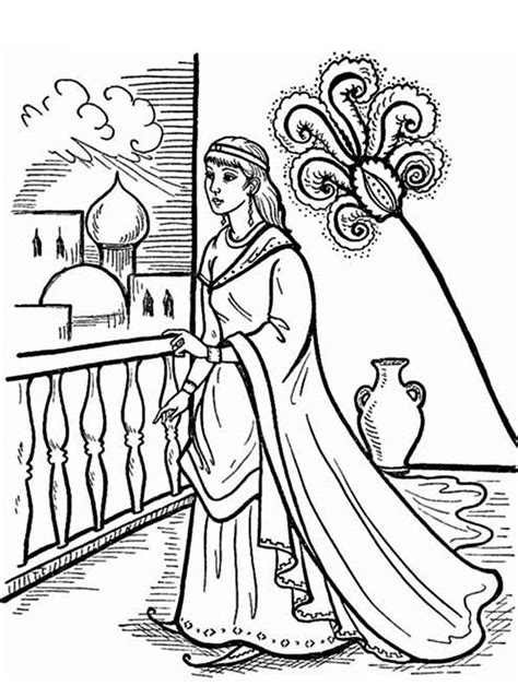 queen esther   palace coloring page kids play color
