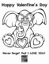 Coloring Elephant Pages Valentine Happy Valentines Color Pdf Never Forget Drawing Hearts Downloads Chloe Choose Board Squirrel Sheets sketch template