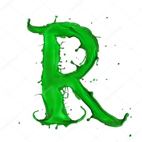 Alfabeto Líquido Verde Letra R — Fotografias De Stock © Kesu01 13602907