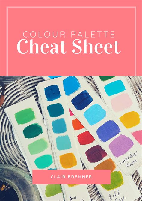 colour palette cheat sheet   clair bremner
