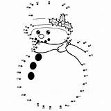 Snowman Dots Connect Ella Landry Lou Preschool sketch template