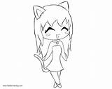 Girly Pages Catgirl sketch template