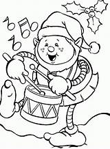Coloring Christmas Pages Drums Plays Disney Coloringhome sketch template