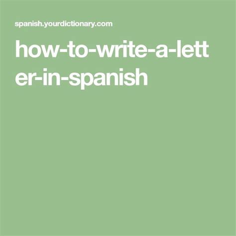 write  letter  spanish formal letter writing spanish