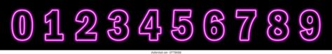 neon pink number  images stock  vectors shutterstock